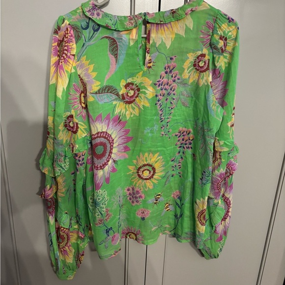 Banjanan Alfreda Shirt in Jubilee Pistachio Green Size S - Picture 5 of 6